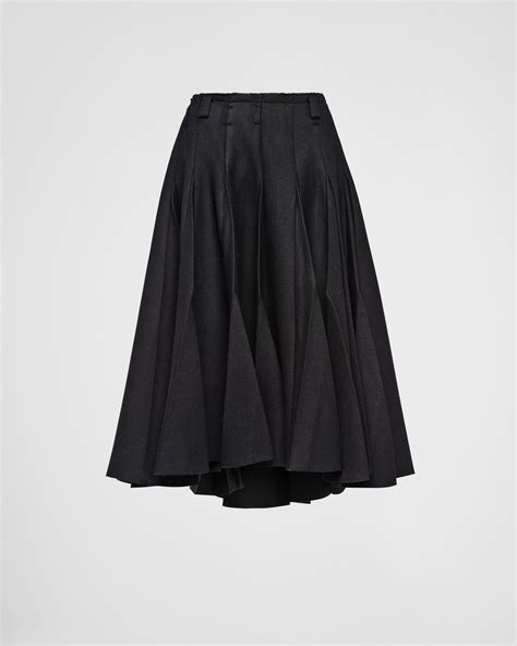 prada skirt and top|Prada black pleated skirt.